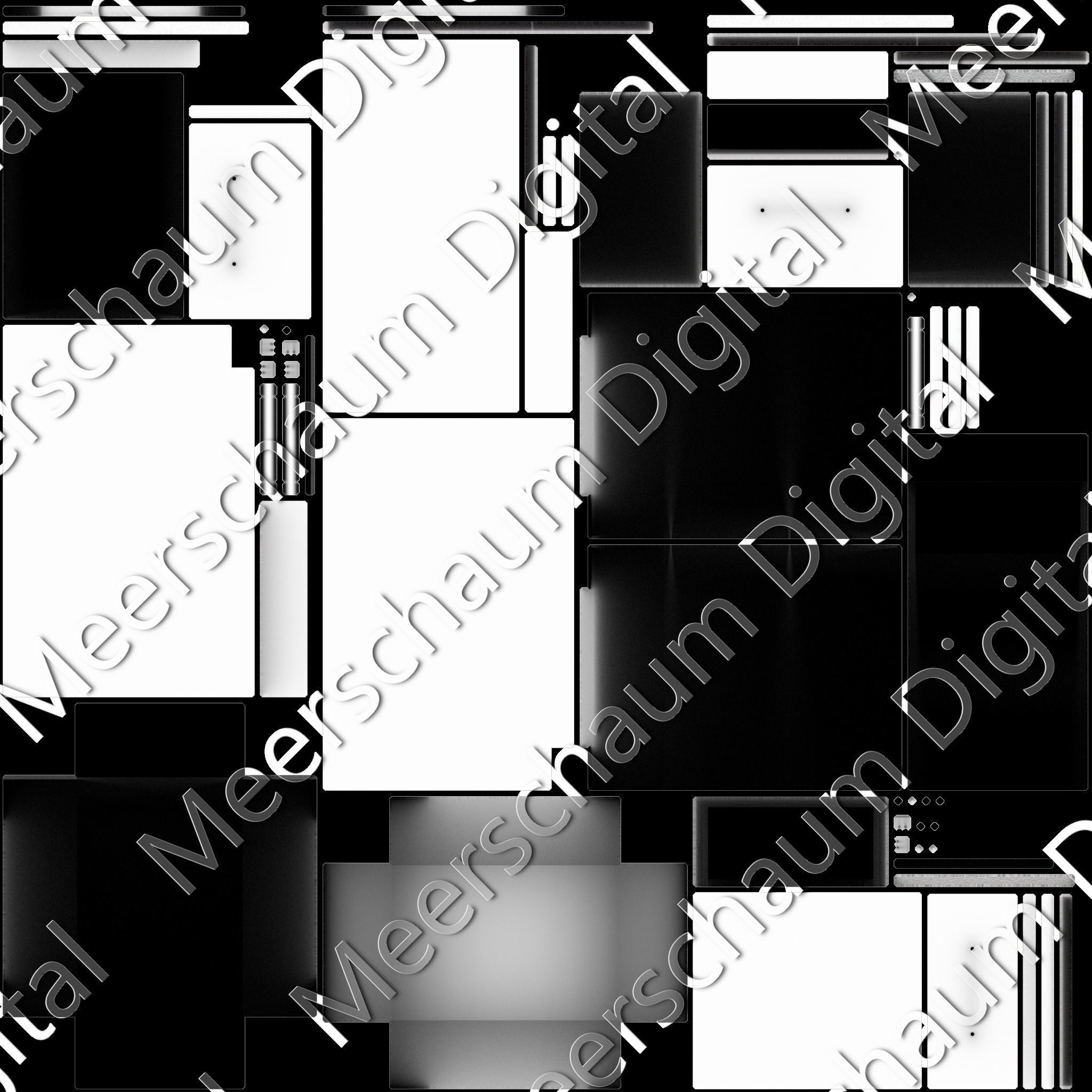 Cherry Kitchen Drawer Stack Base Cabinet Low-poly 3D model_6