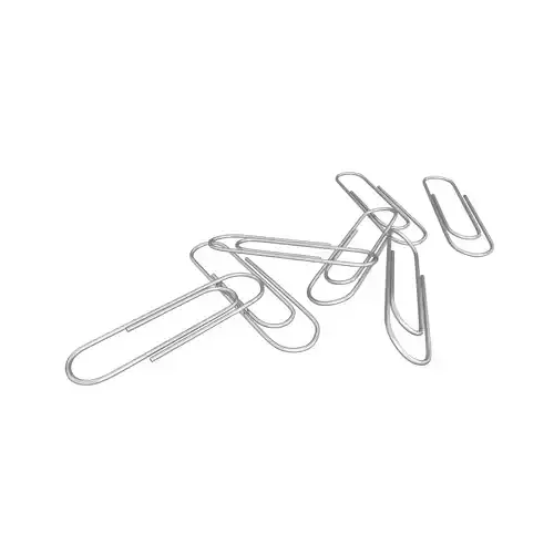 Paper Clip Pile v1 001 Low-poly 3D model