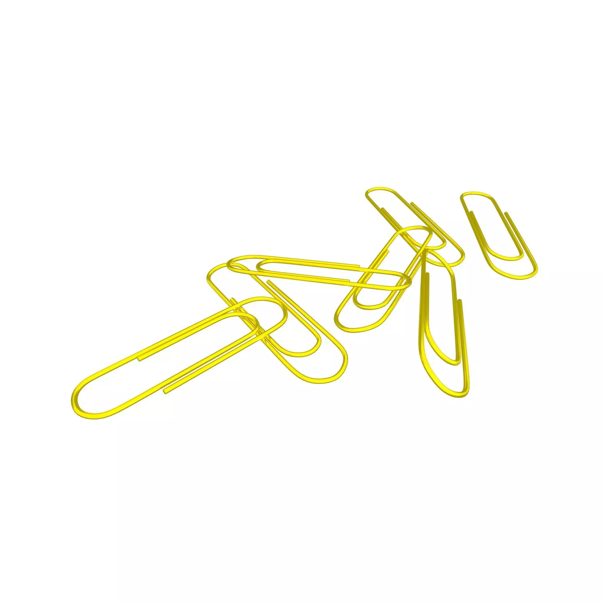 Paper Clip Pile v1 003 Low-poly 3D model_0