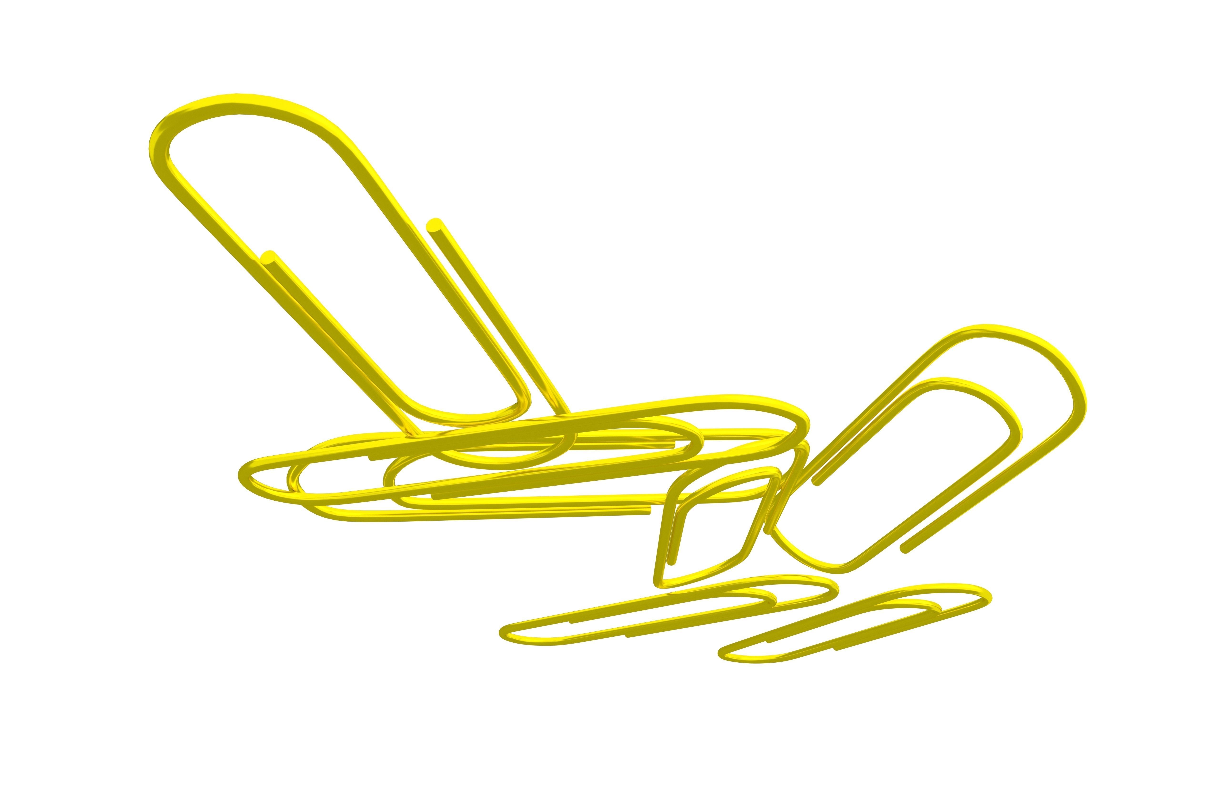 Paper Clip Pile v1 003 Low-poly 3D model_3