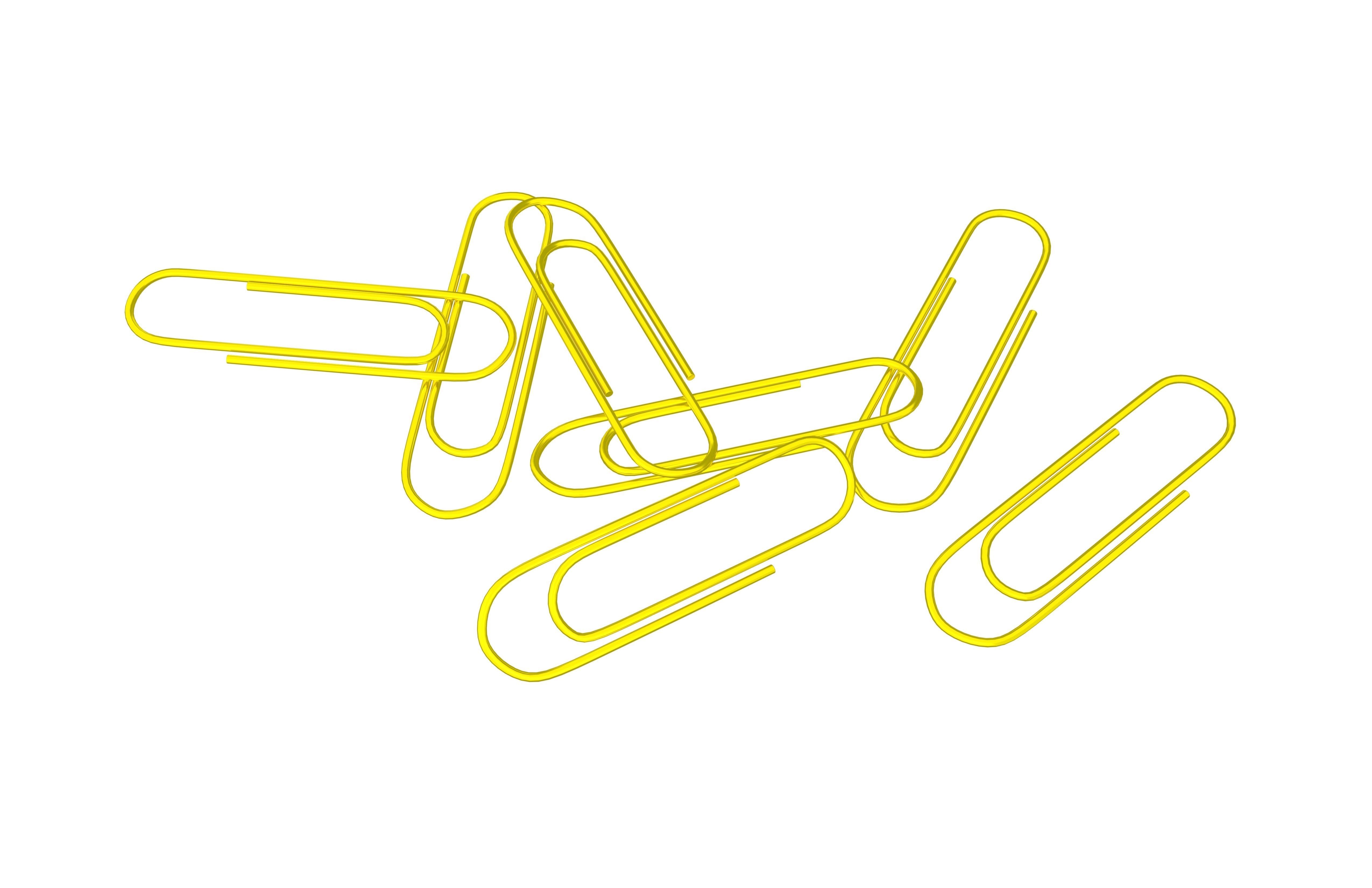 Paper Clip Pile v1 003 Low-poly 3D model_2