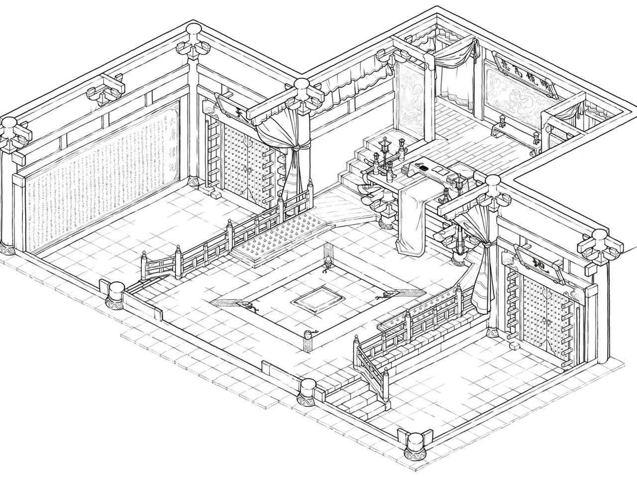 Jingzhao Mansion Lobby-General Mansion 12 3D model_2