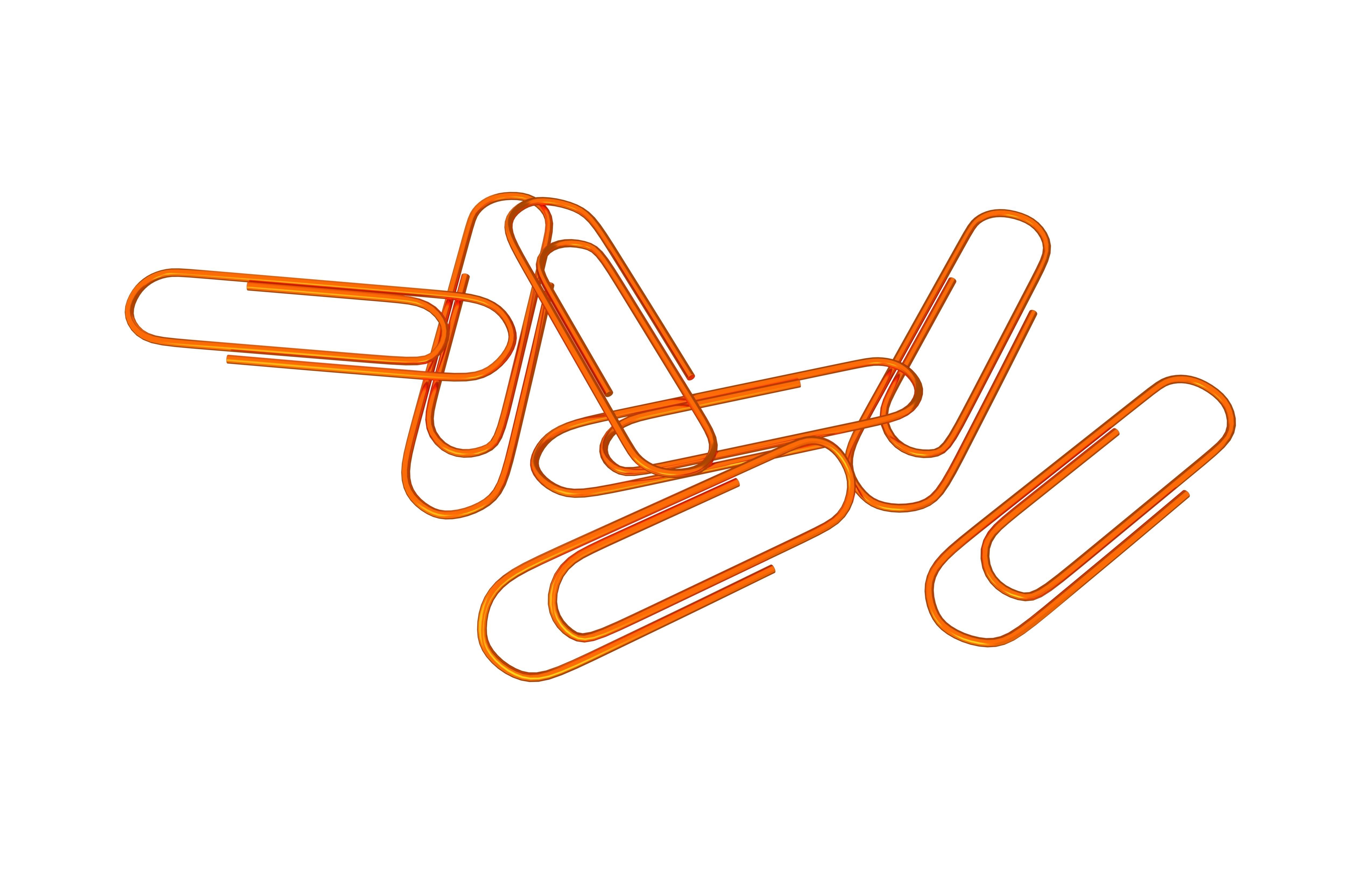 Paper Clip Pile v1 005 Low-poly 3D model_2