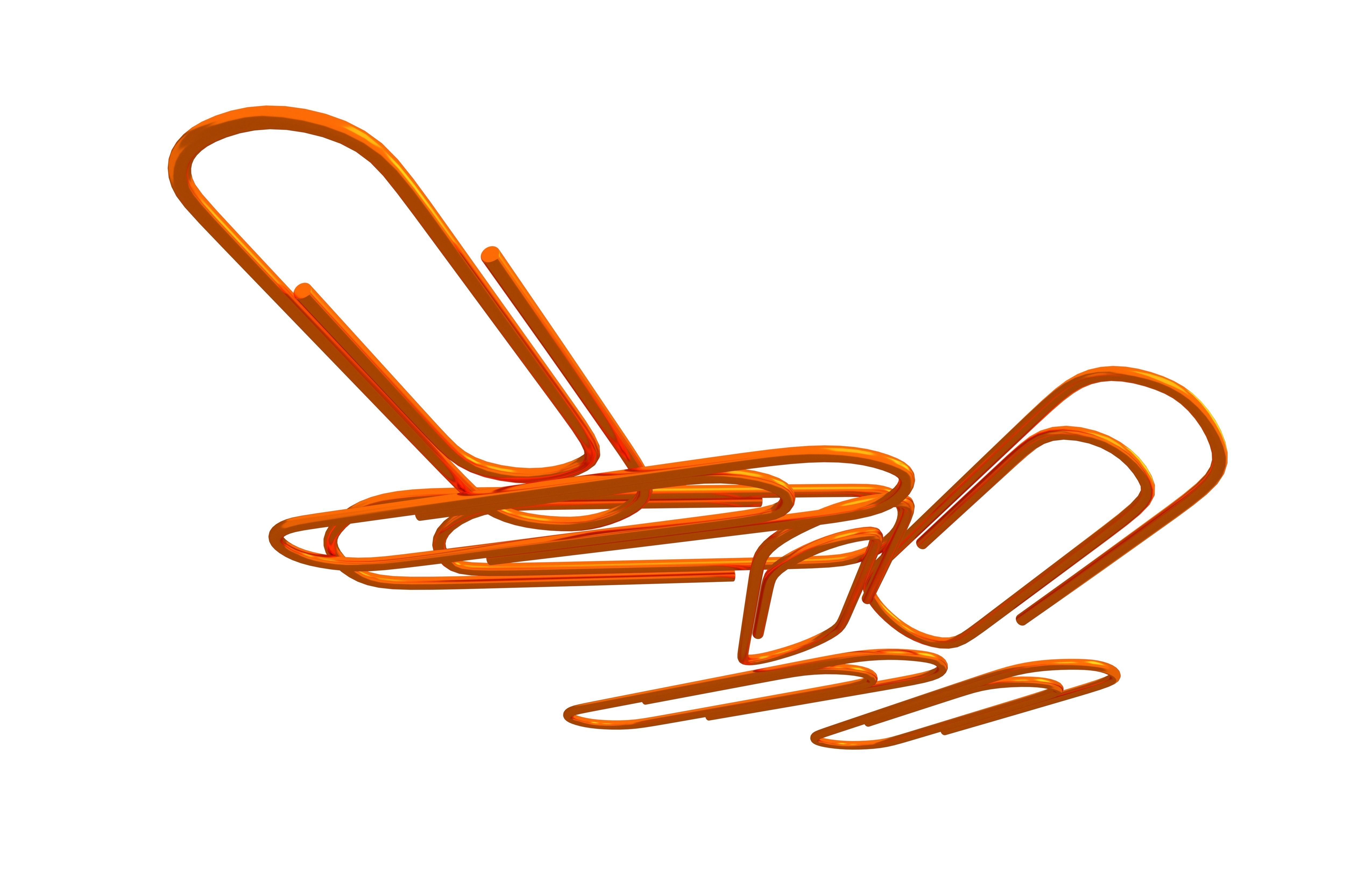 Paper Clip Pile v1 005 Low-poly 3D model_3