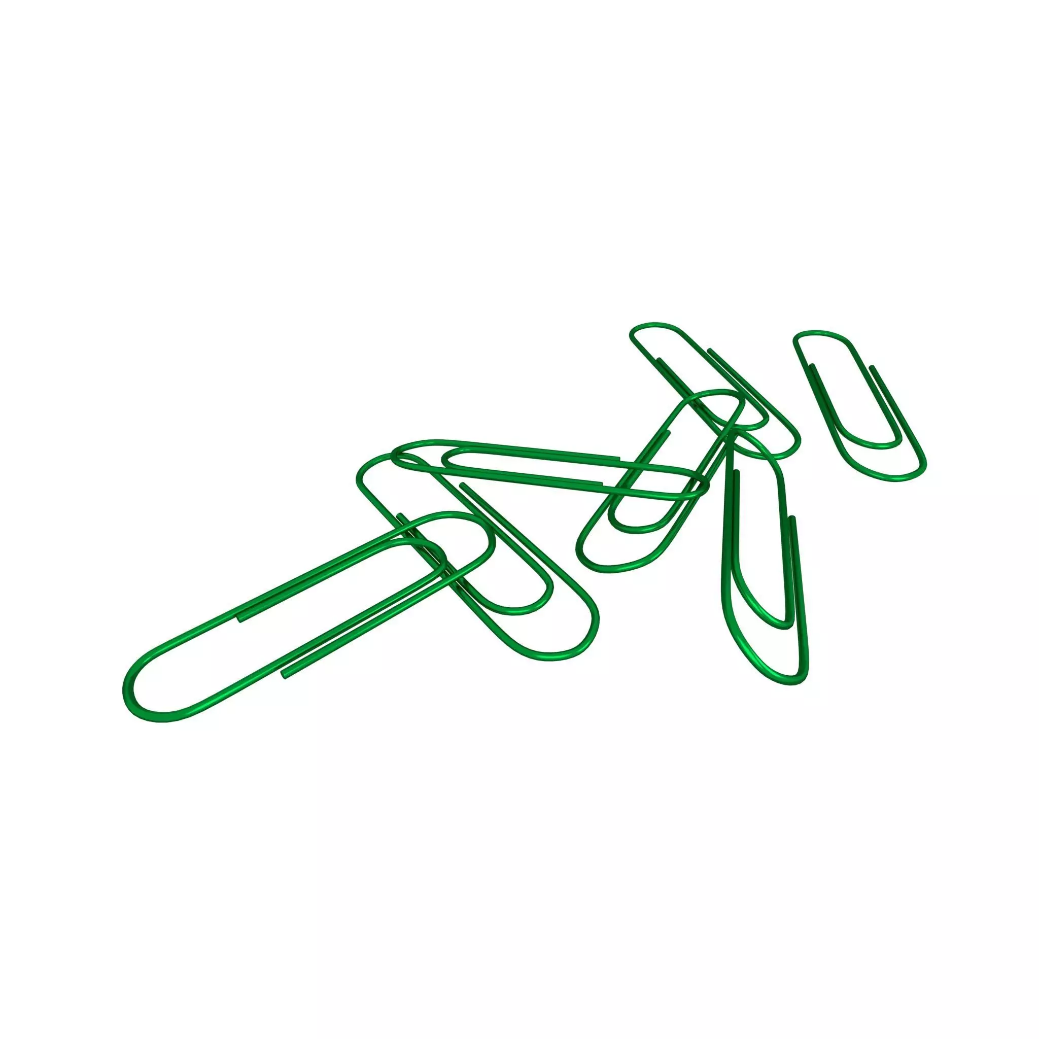 Paper Clip Pile v1 006 Low-poly 3D model_0