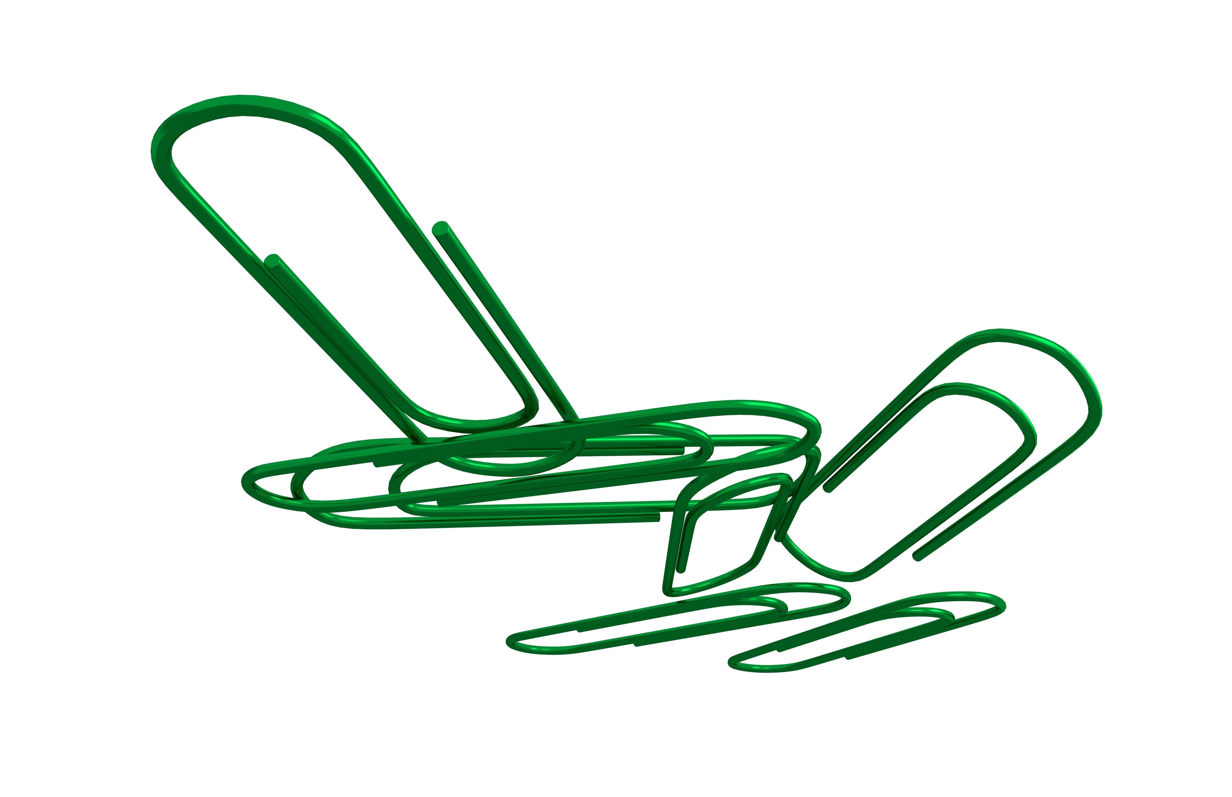 Paper Clip Pile v1 006 Low-poly 3D model_3