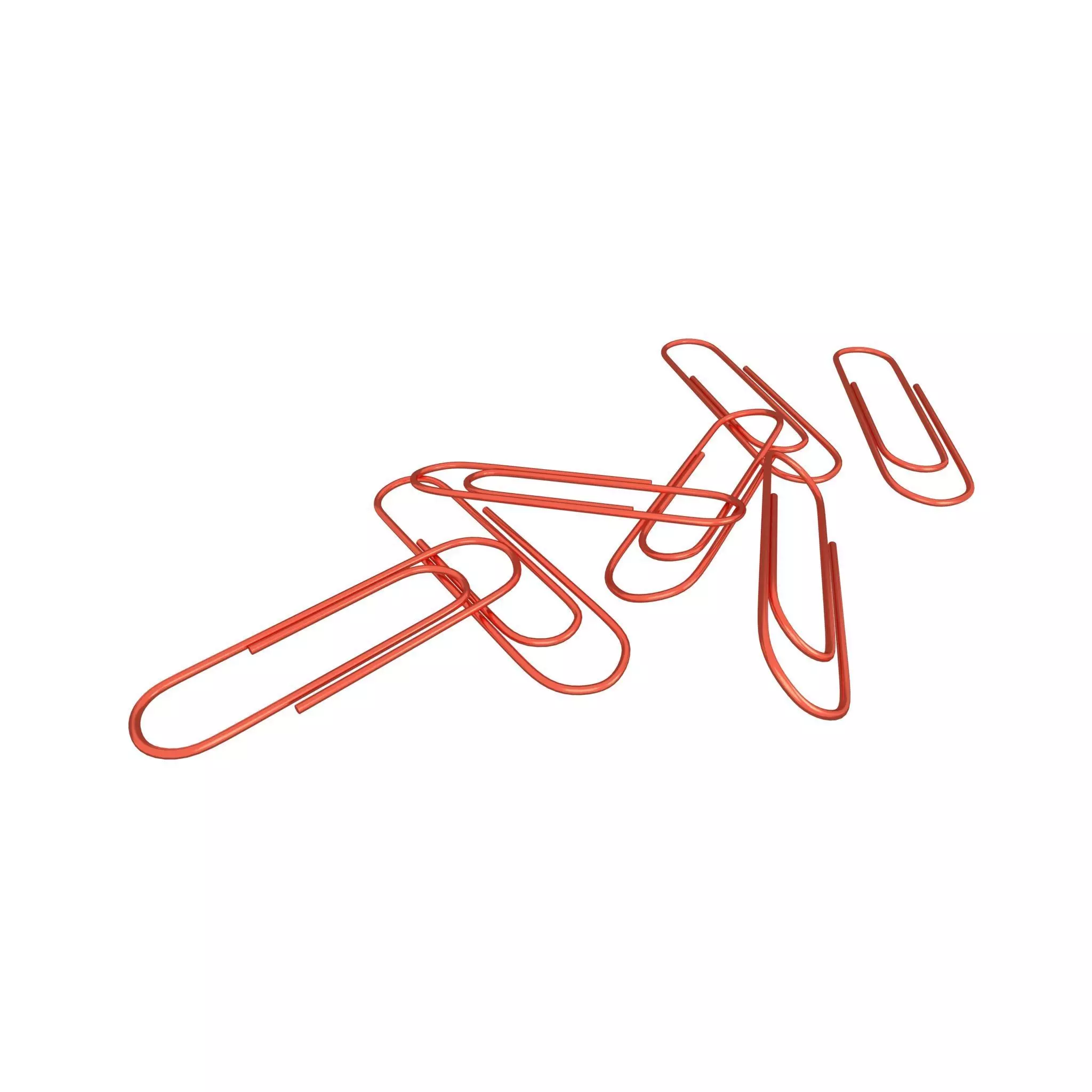 Paper Clip Pile v1 007 Low-poly 3D model_0