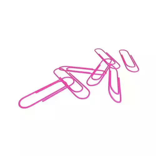 Paper Clip Pile v1 009 Low-poly 3D model