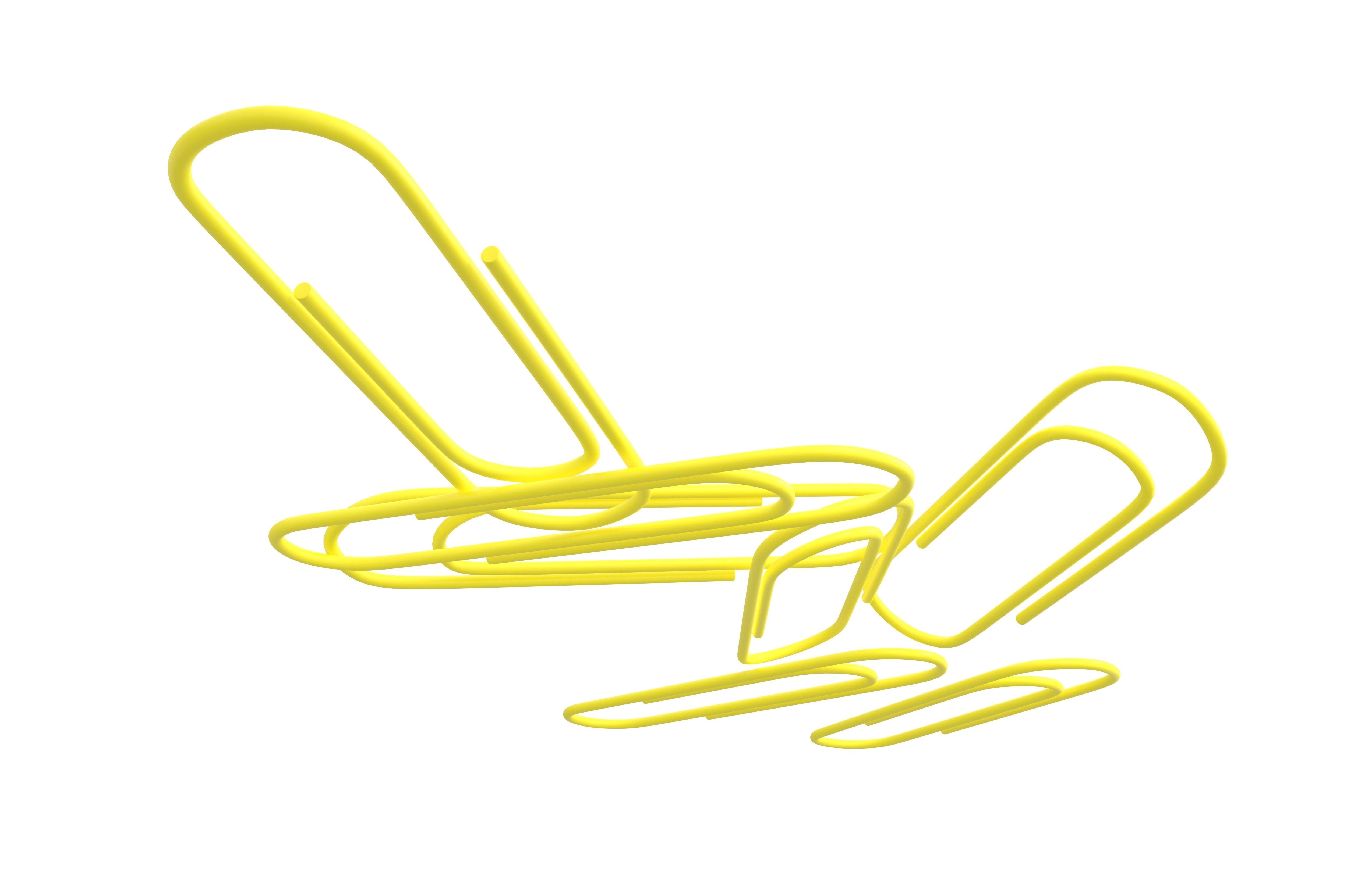 Paper Clip Pile v1 010 Low-poly 3D model_3