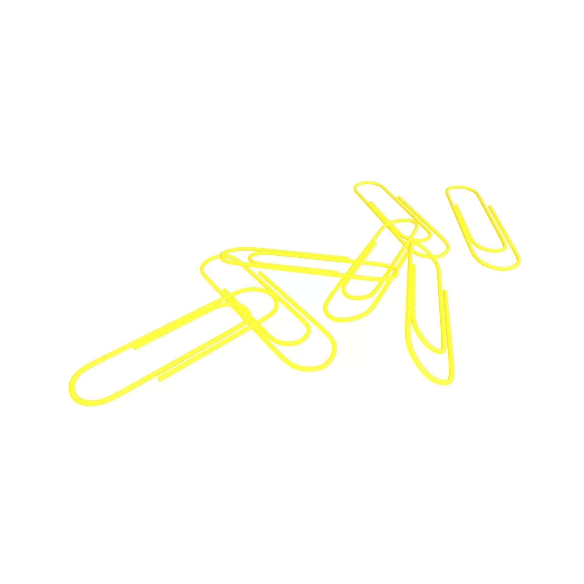 Paper Clip Pile v1 010 Low-poly 3D model_0