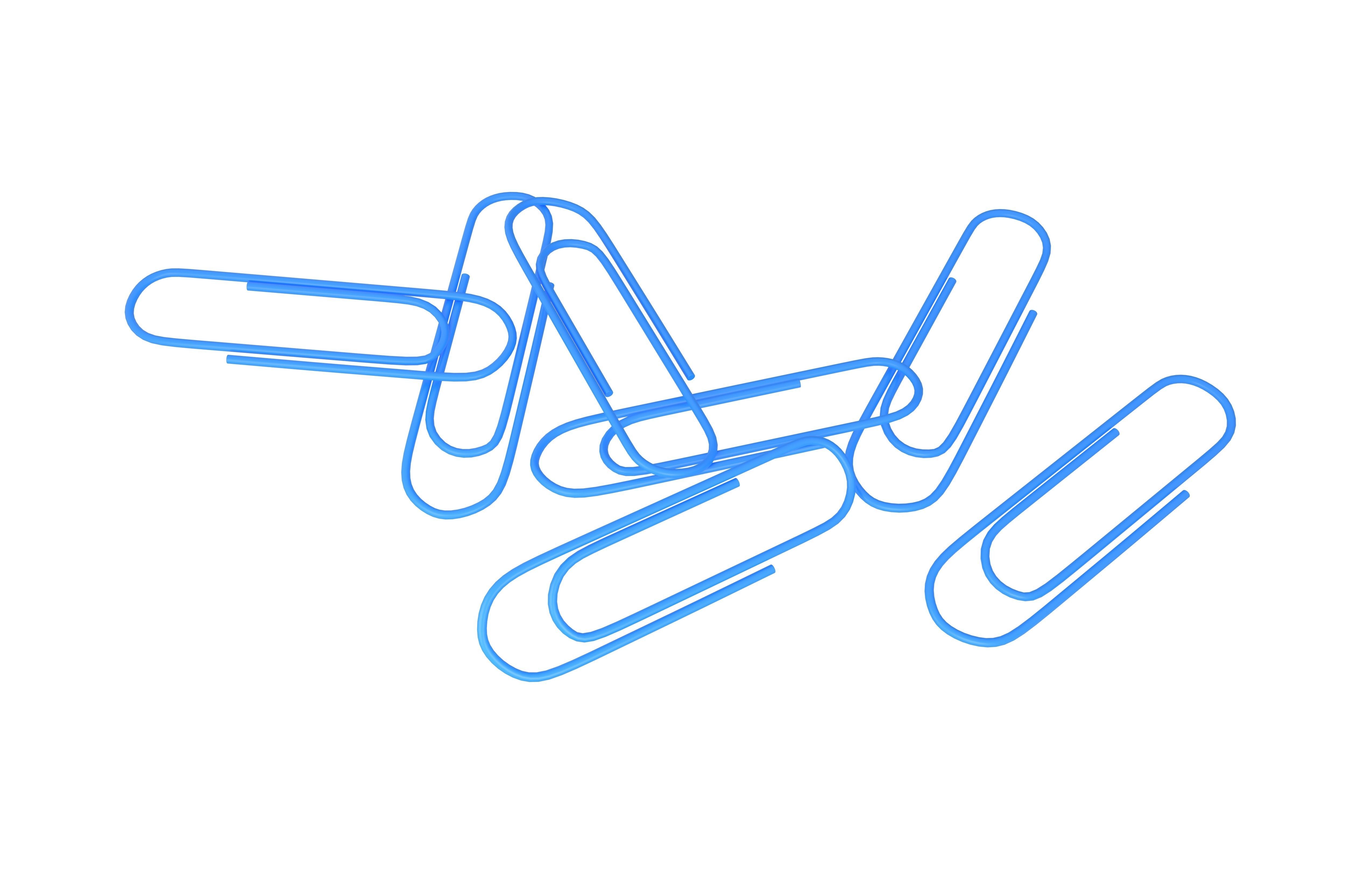 Paper Clip Pile v1 011 Low-poly 3D model_2