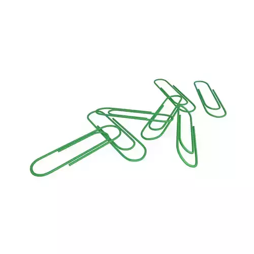 Paper Clip Pile v1 013 Low-poly 3D model