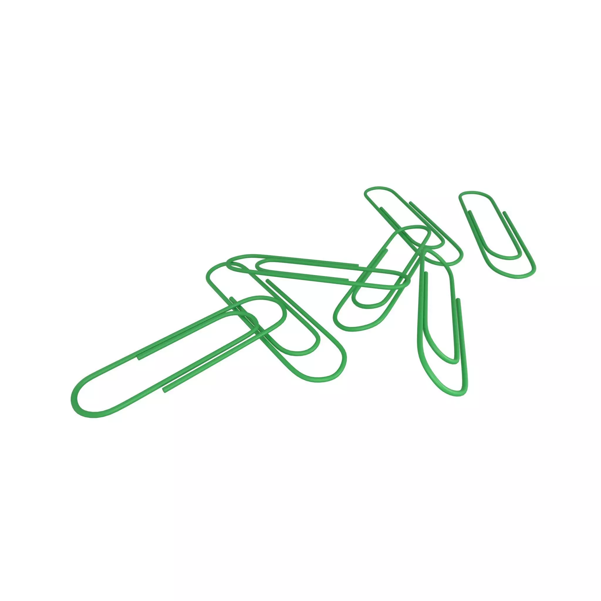 Paper Clip Pile v1 013 Low-poly 3D model_0