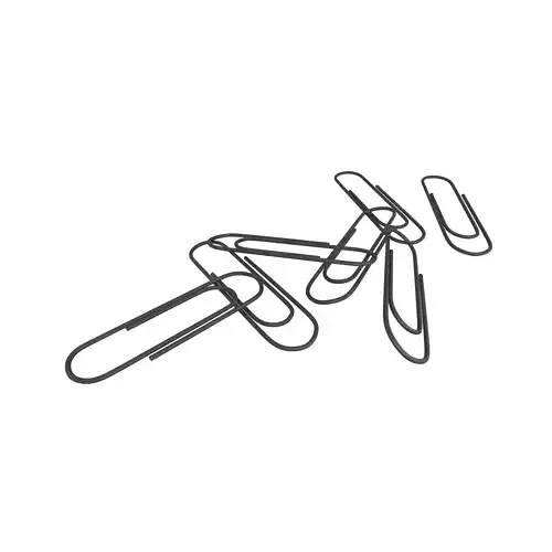Paper Clip Pile v1 015 Low-poly 3D model
