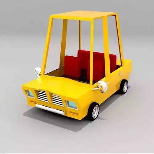Cartoon car Low poly 3d model