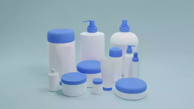 3D Cosmetics Skincare mock up