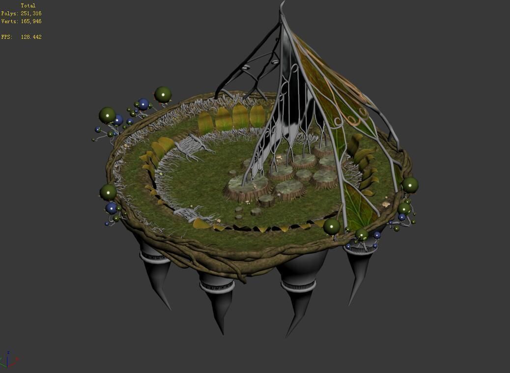 Elf-Forest-Tree Heart City-Platform 3D model_4