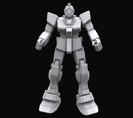 Gundam mobile suit MS RGM79 GM model 3D model