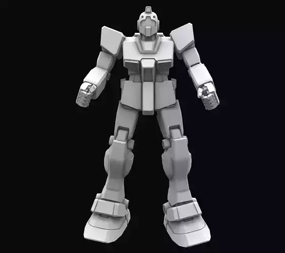 Gundam mobile suit MS RGM79 GM model 3D model