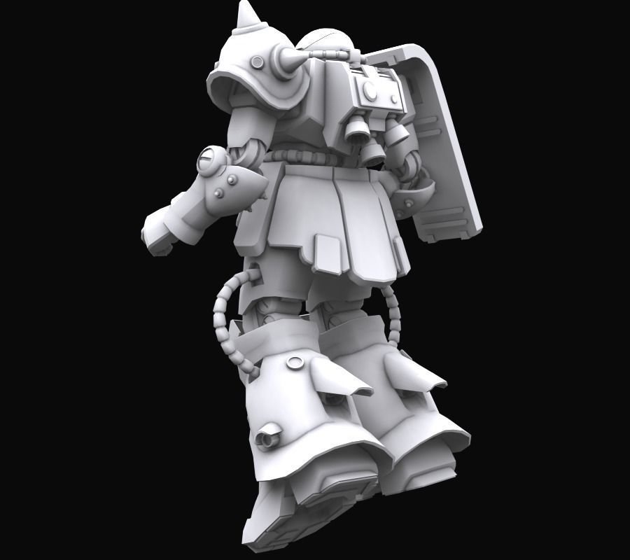 Gundam mobile suit MS MS06FZ model 3D model_4
