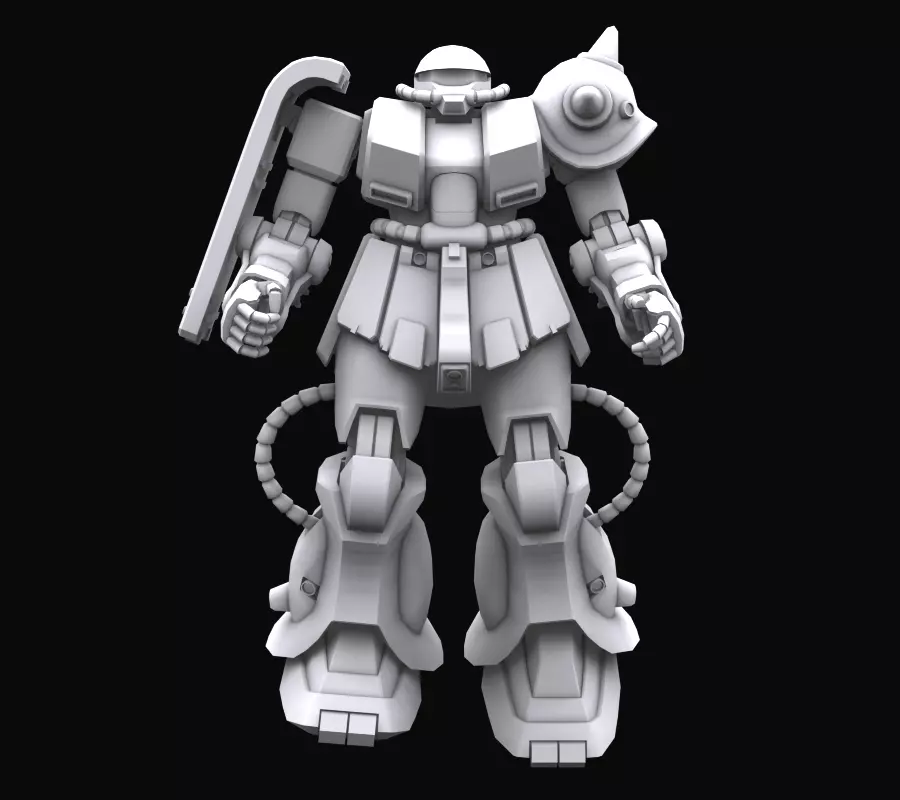 Gundam mobile suit MS MS06FZ model 3D model_0
