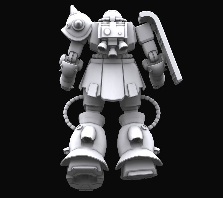 Gundam mobile suit MS MS06FZ model 3D model_5