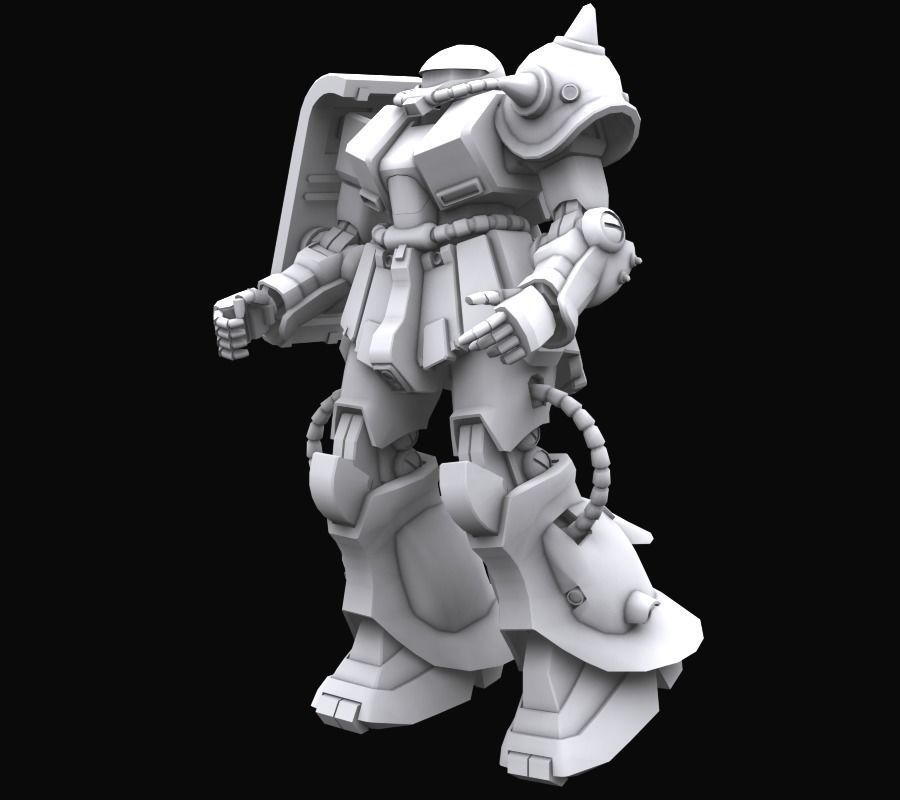 Gundam mobile suit MS MS06FZ model 3D model_2