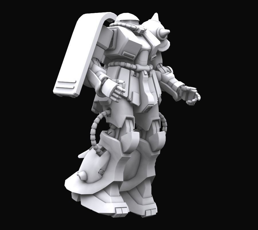 Gundam mobile suit MS MS06FZ model 3D model_8