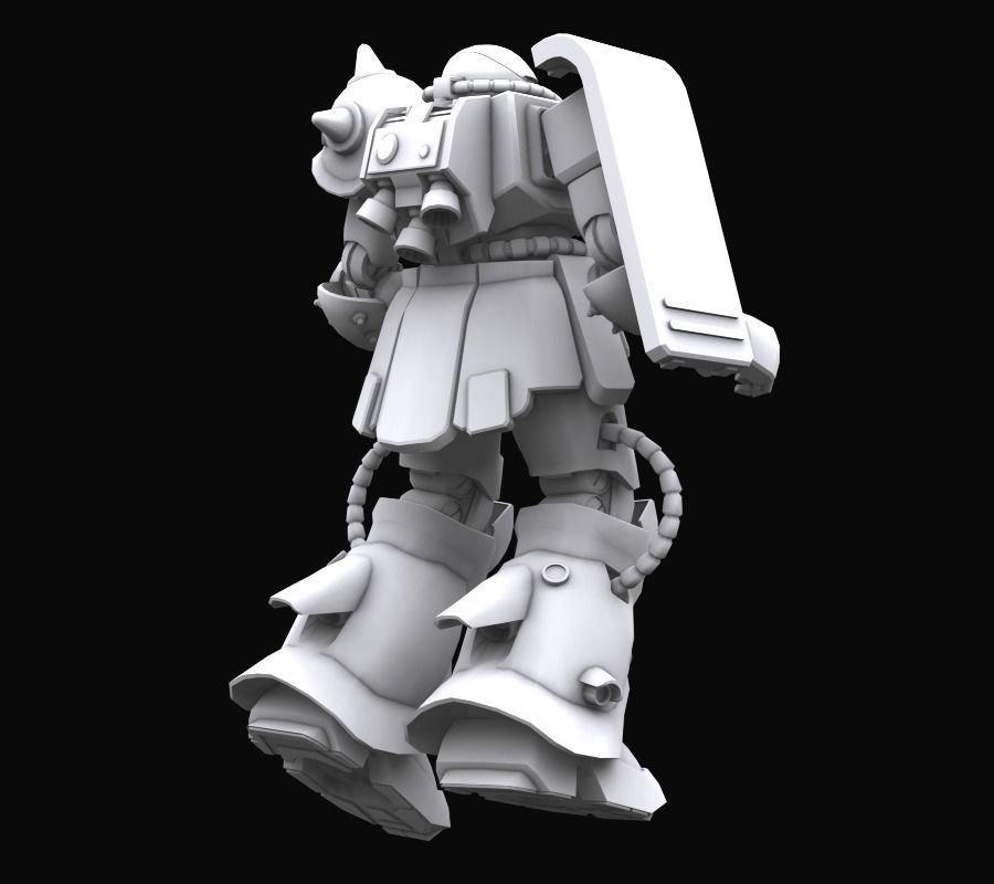 Gundam mobile suit MS MS06FZ model 3D model_6