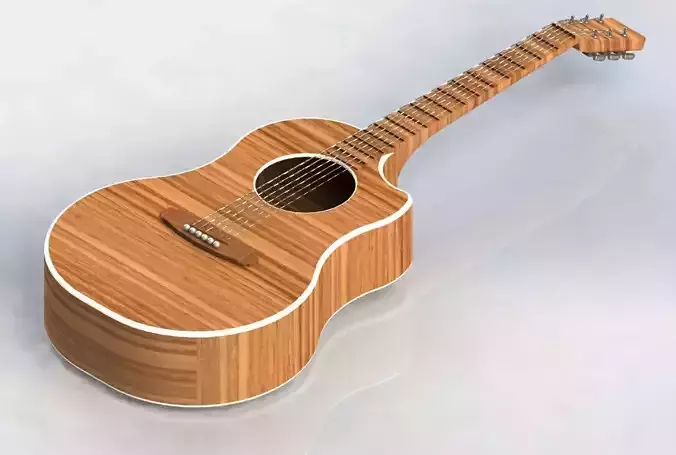 6 strings acoustic guitar