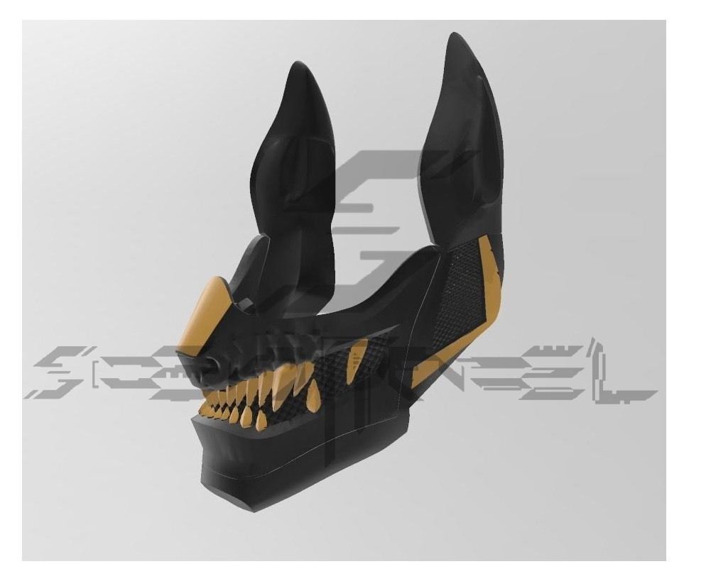 Oni Batman Mask 3D print model_7