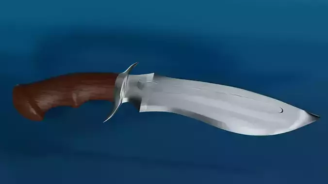 Hunting Knife High Poly 3D Model