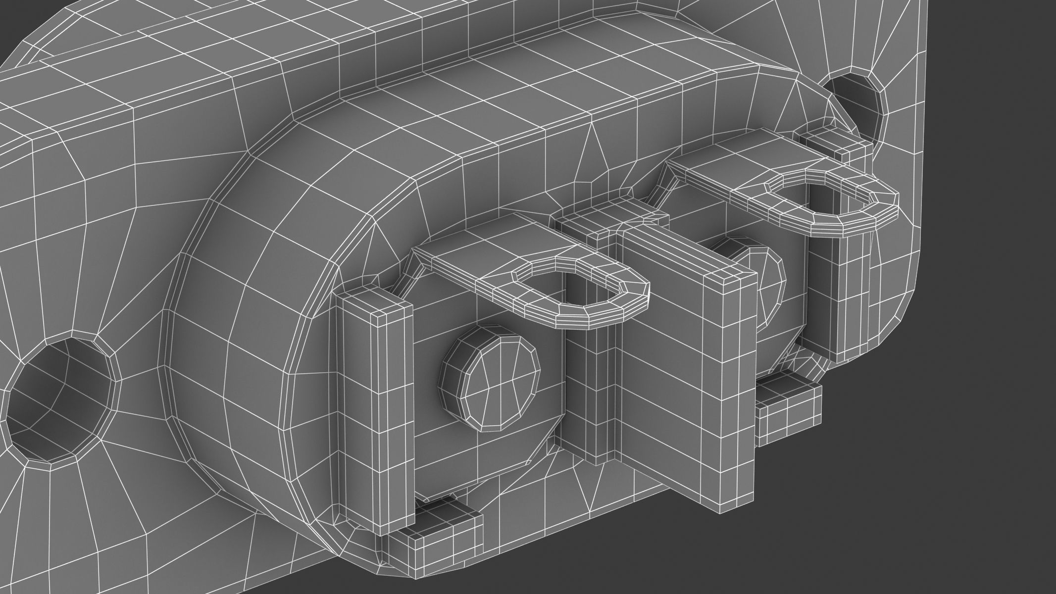 IEC 320 C8 Female Module  3D model_7