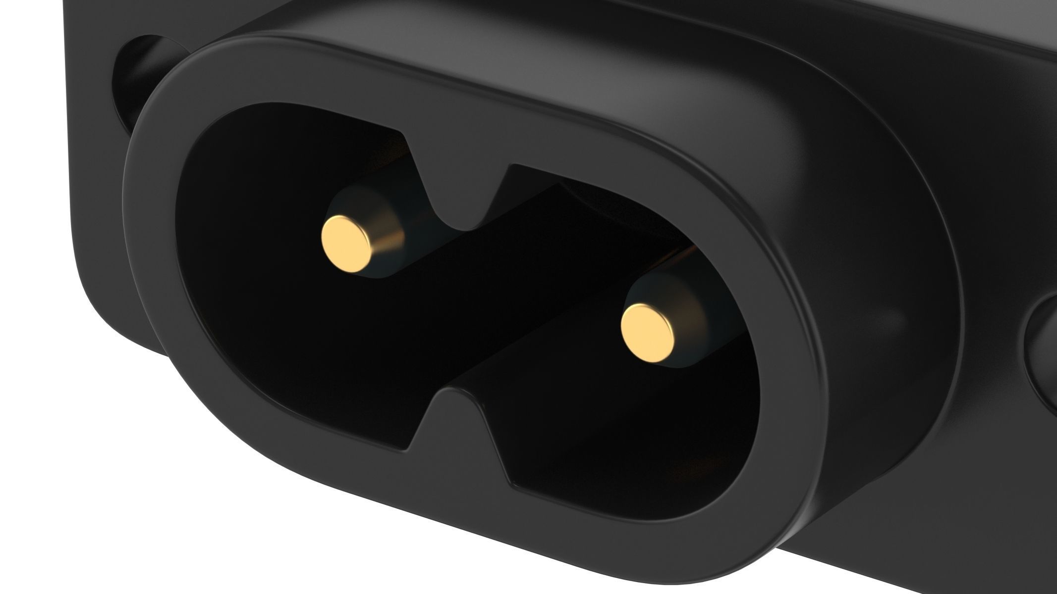 IEC 320 C8 Female Module  3D model_2