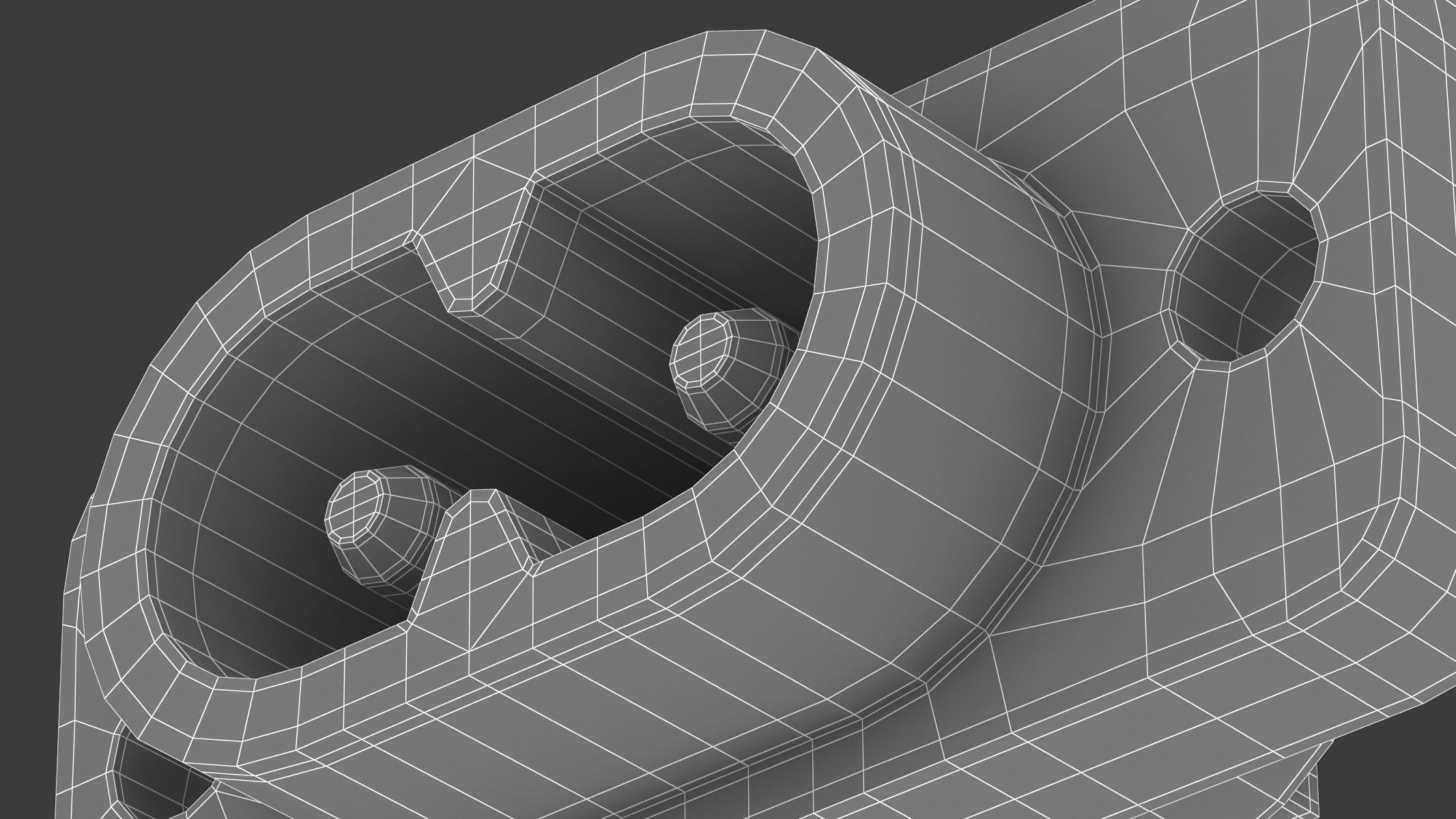 IEC 320 C8 Female Module  3D model_8