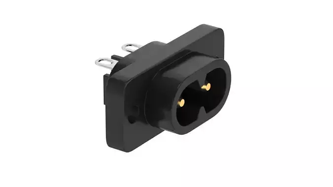 IEC 320 C8 Female Module  3D model
