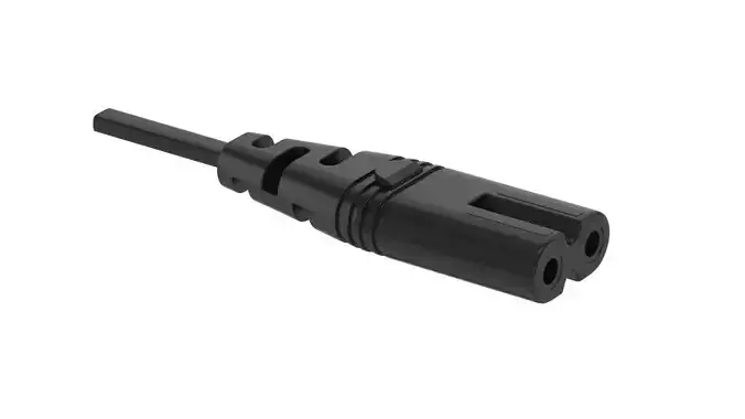 IEC 320 C8 Male Module 3D model