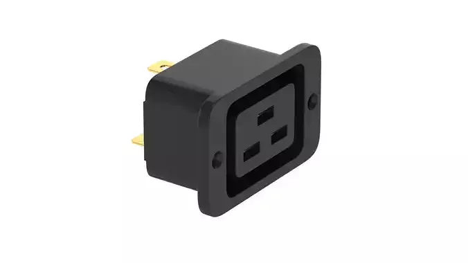 IEC 320 C19 Socket Module 3D model
