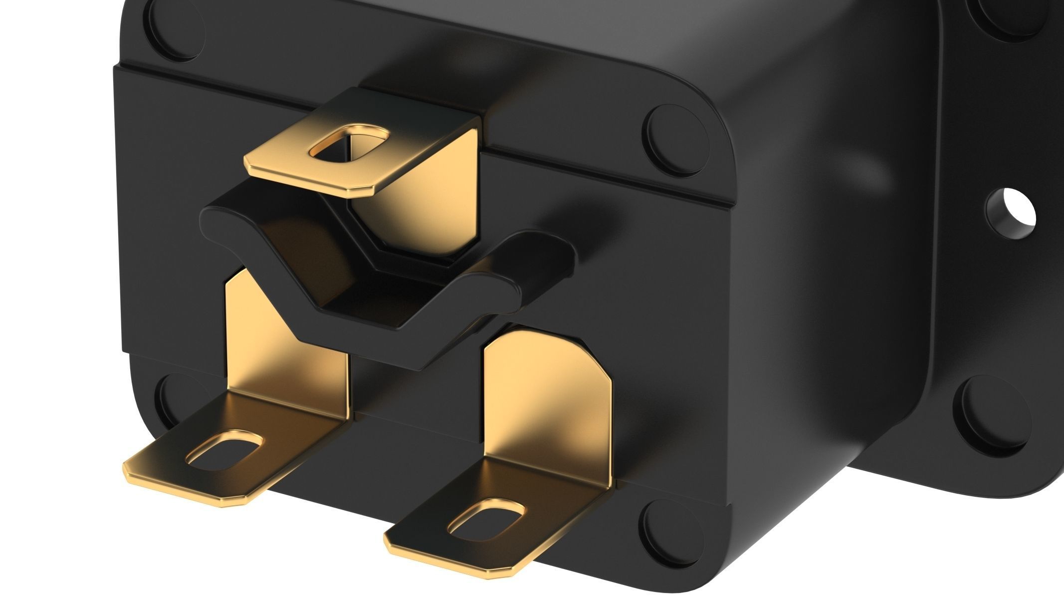 IEC 320 C20 Socket Module 3D model_4