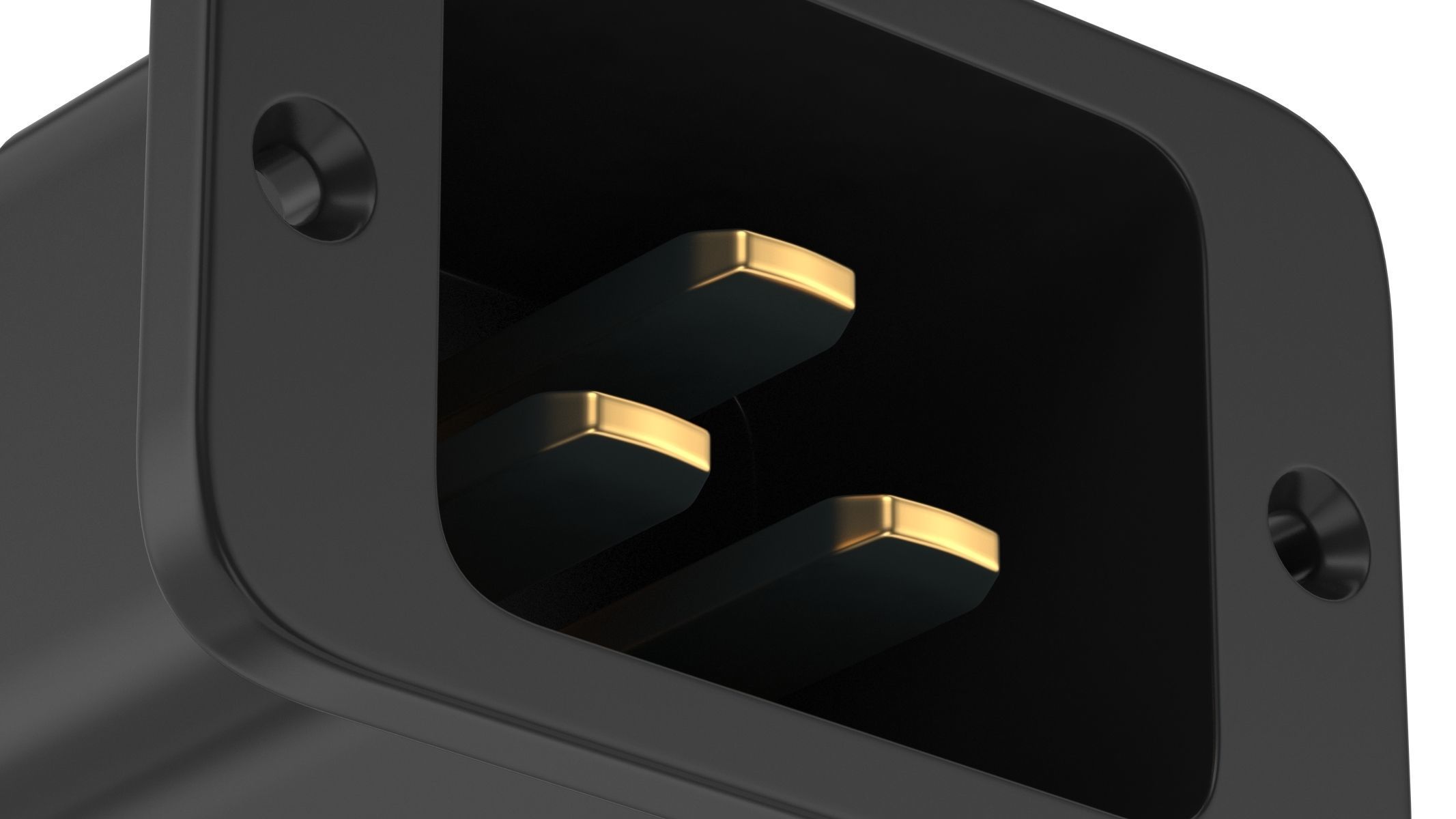 IEC 320 C20 Socket Module 3D model_3