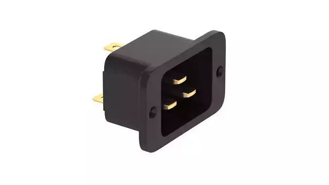 IEC 320 C20 Socket Module 3D model