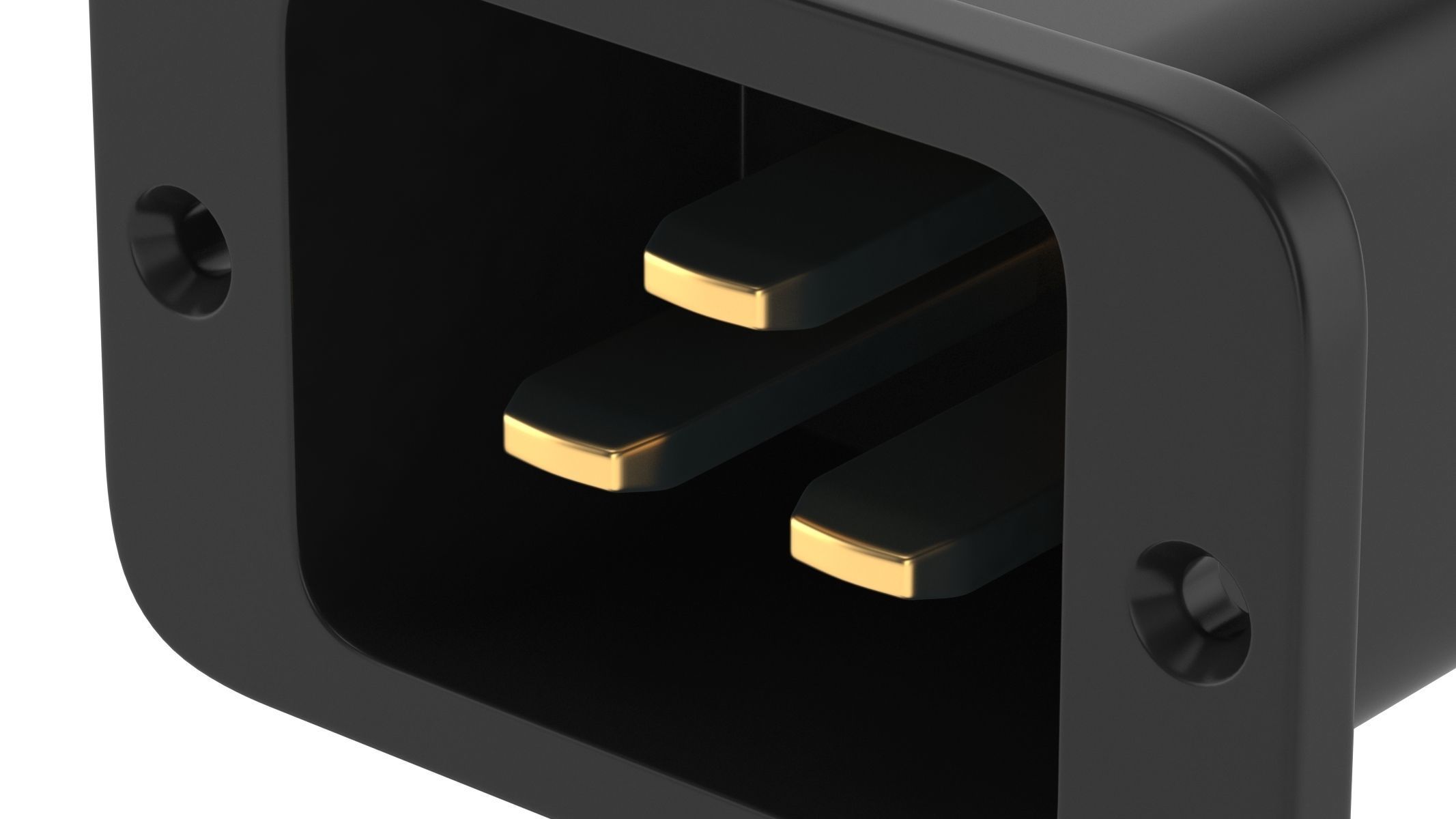 IEC 320 C20 Socket Module 3D model_2