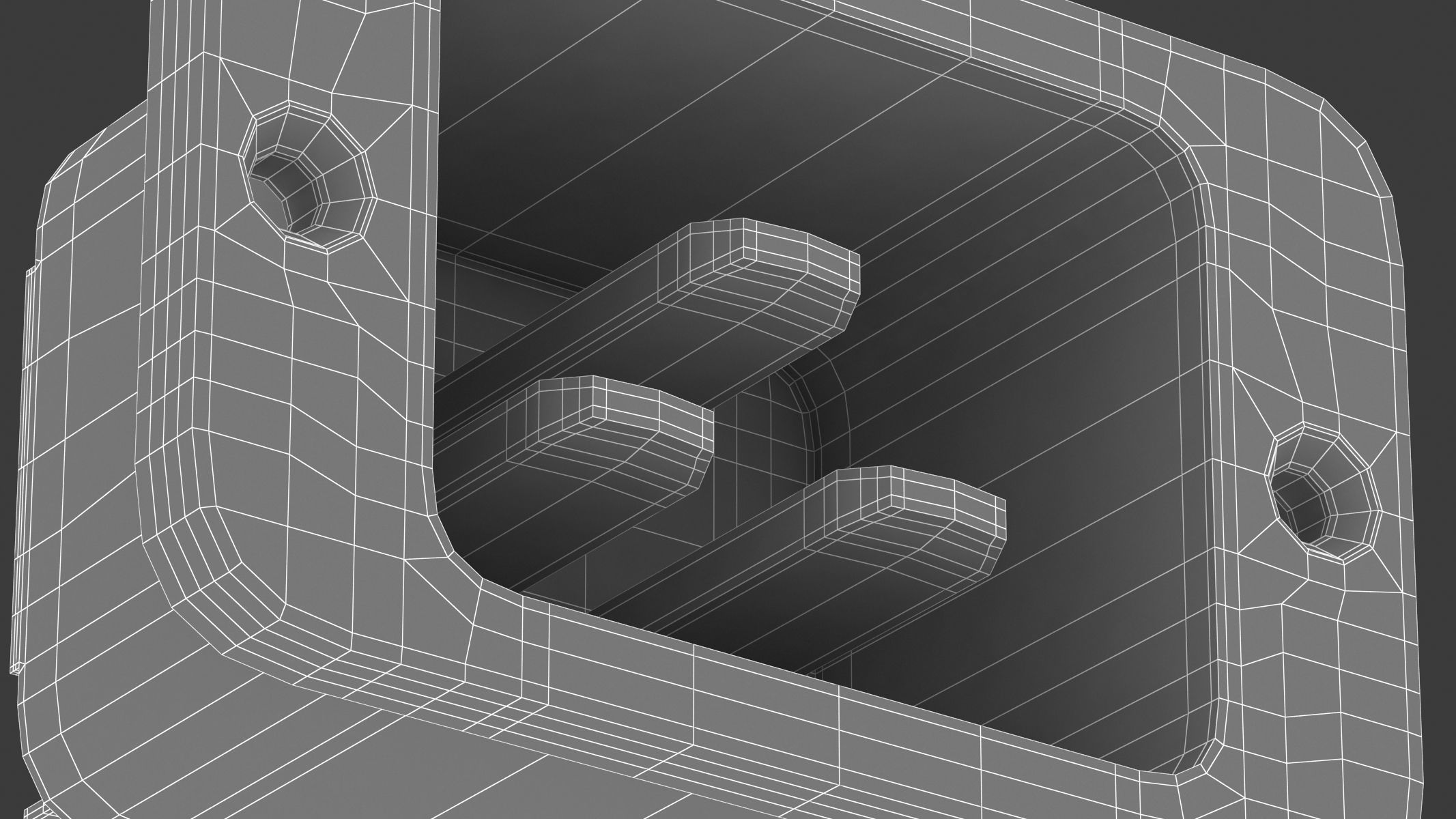 IEC 320 C20 Socket Module 3D model_9