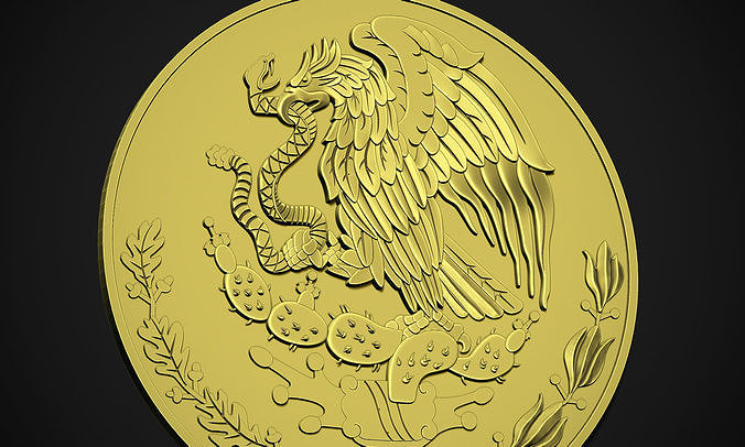 Mexican Eagle Coin 3D print model