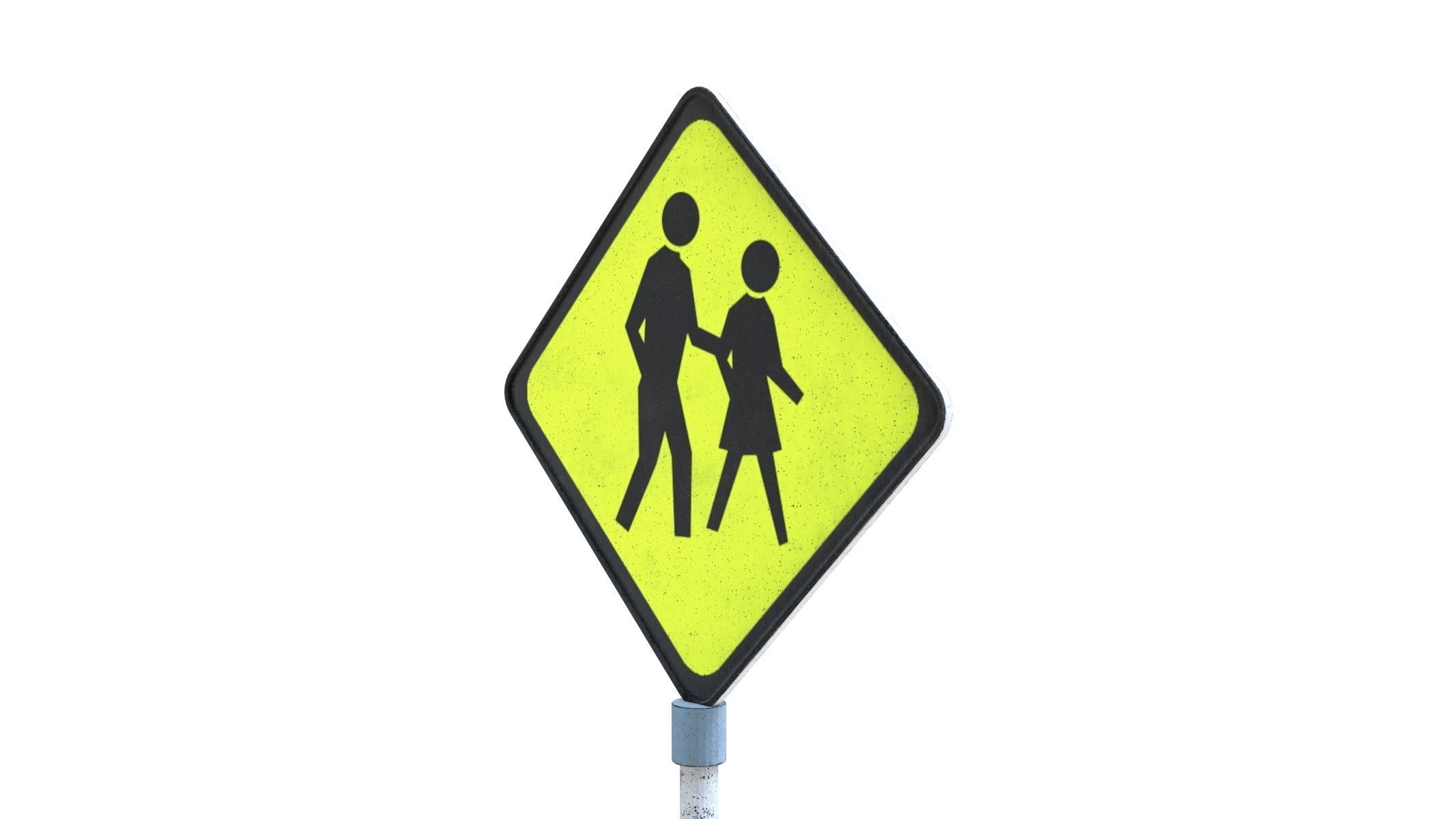 Street Sign 05 3D model_3