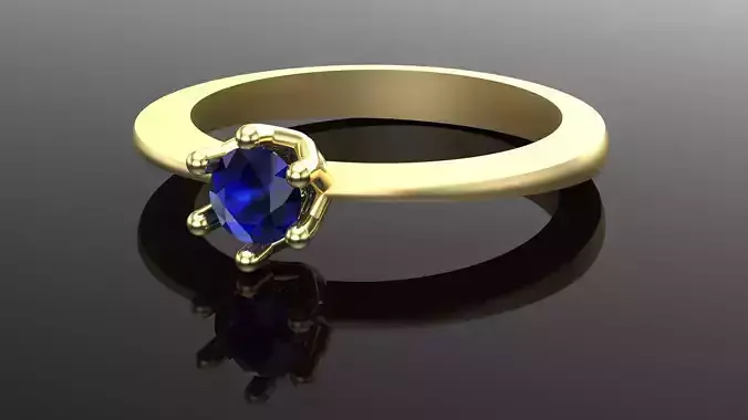 Classic ring with  diamond