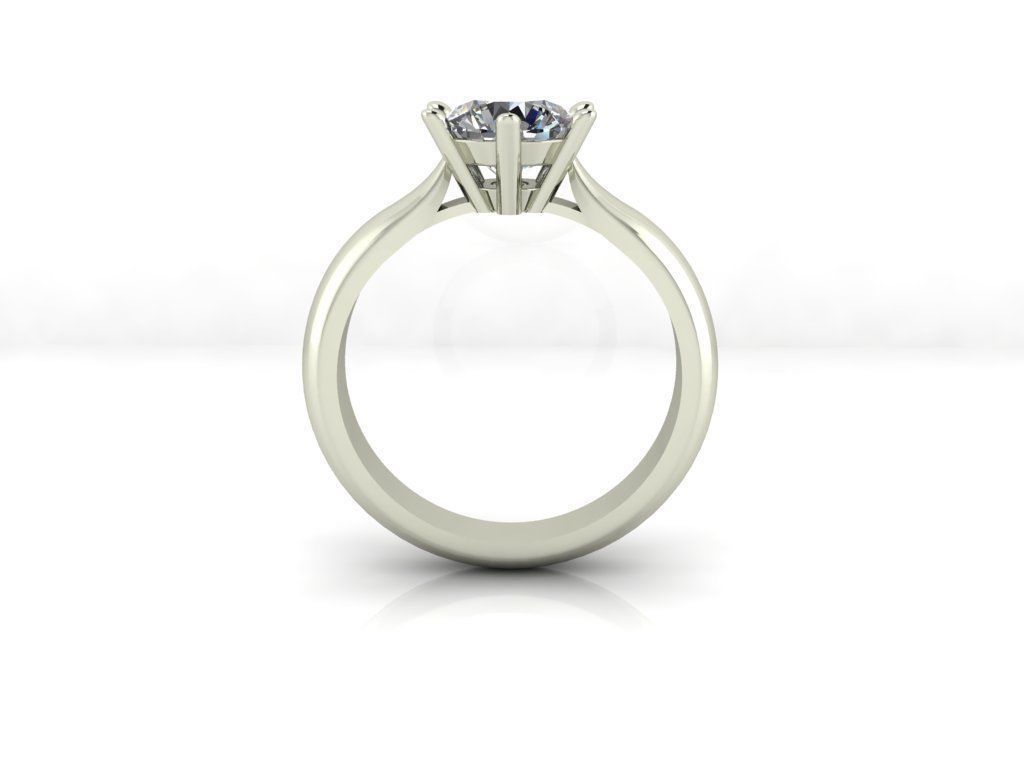 Classic ring with Stone 3D print model_1