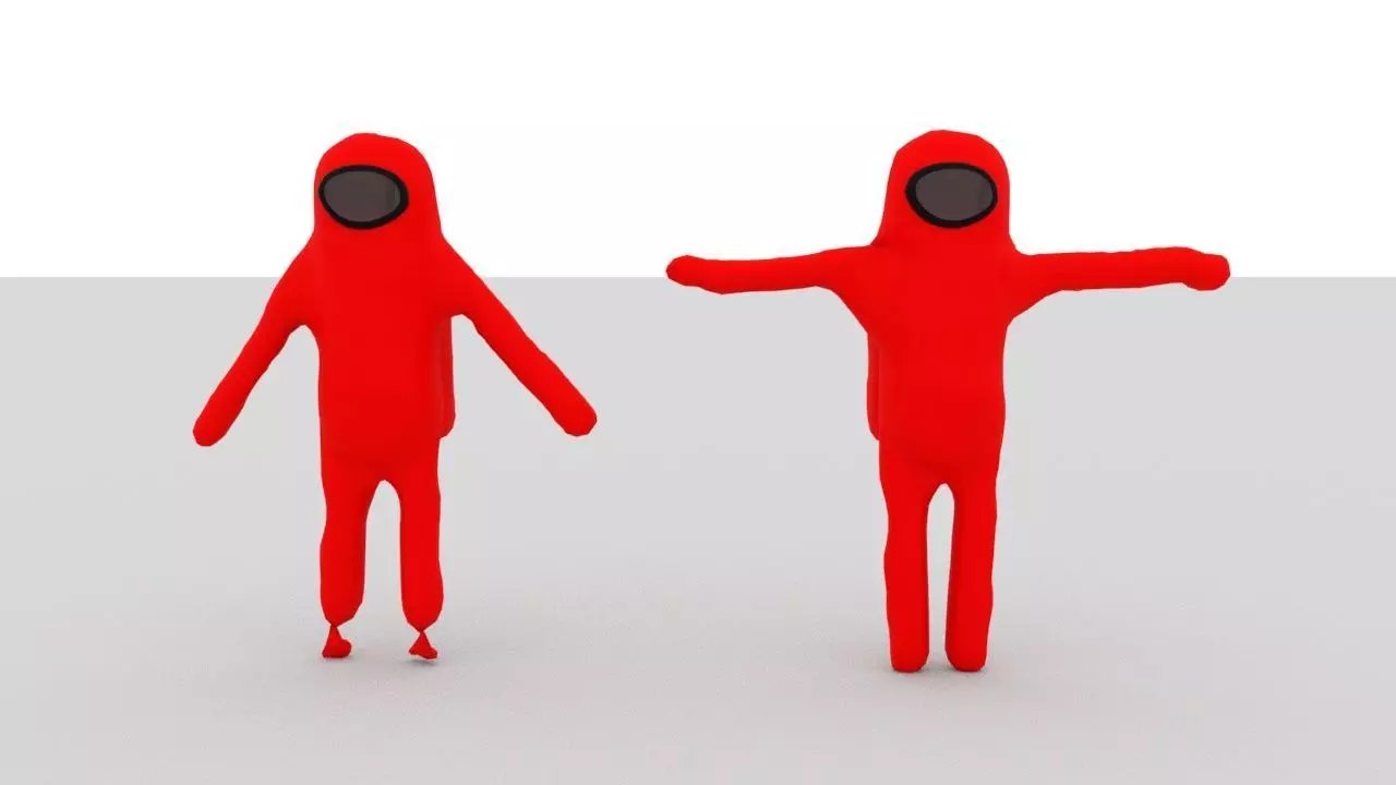 Among Us Realistic Crewmate 2 Rigs in 1 3D model_0