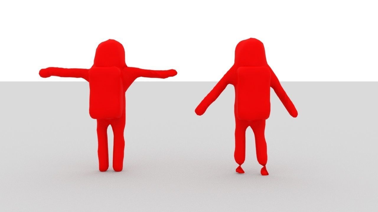 Among Us Realistic Crewmate 2 Rigs in 1 3D model_3