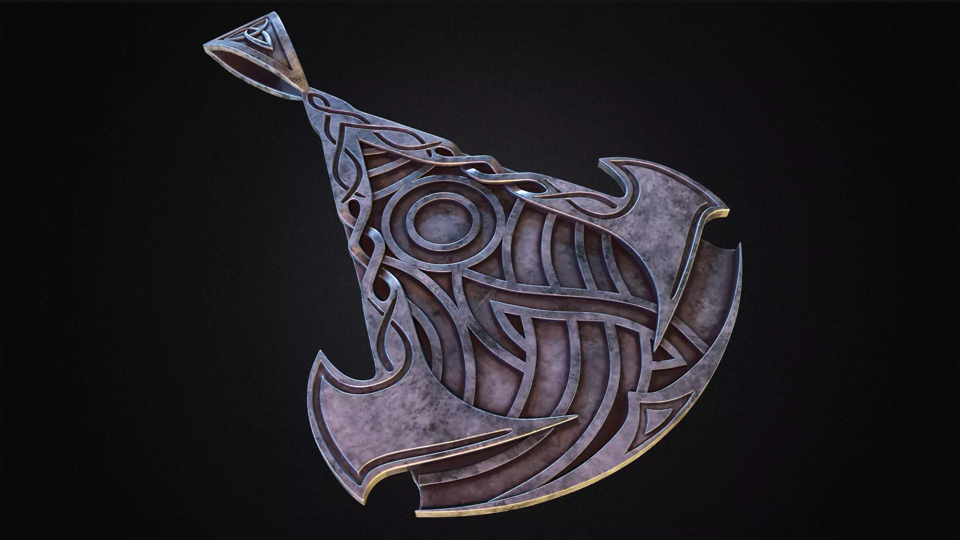 Assassins Creed Valhalla symbol Pendant - Necklace 3d model  3D print model_0
